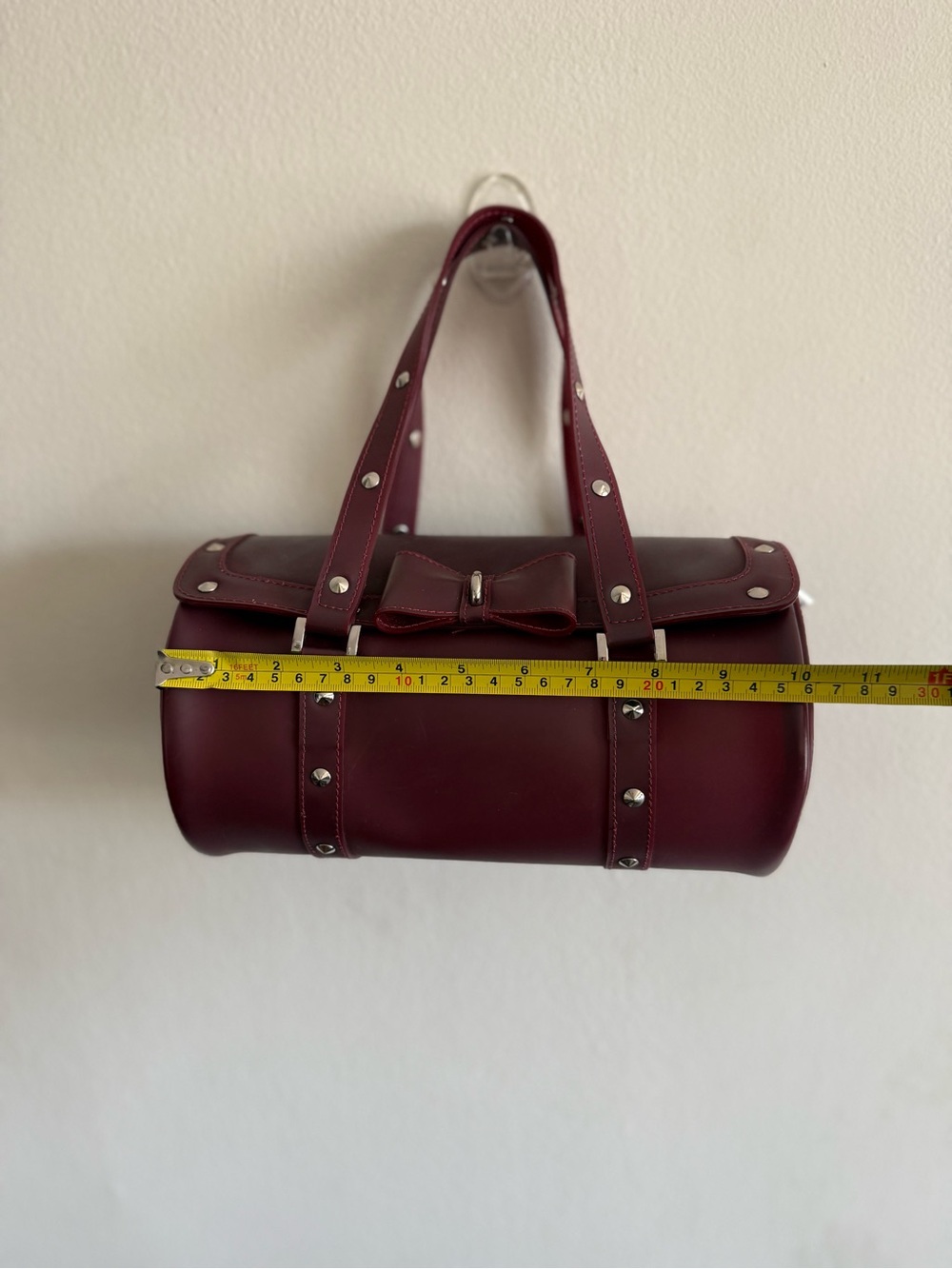 Besso Jelly Barrel Shoulder Bag Burgundy - Picture 3 of 8